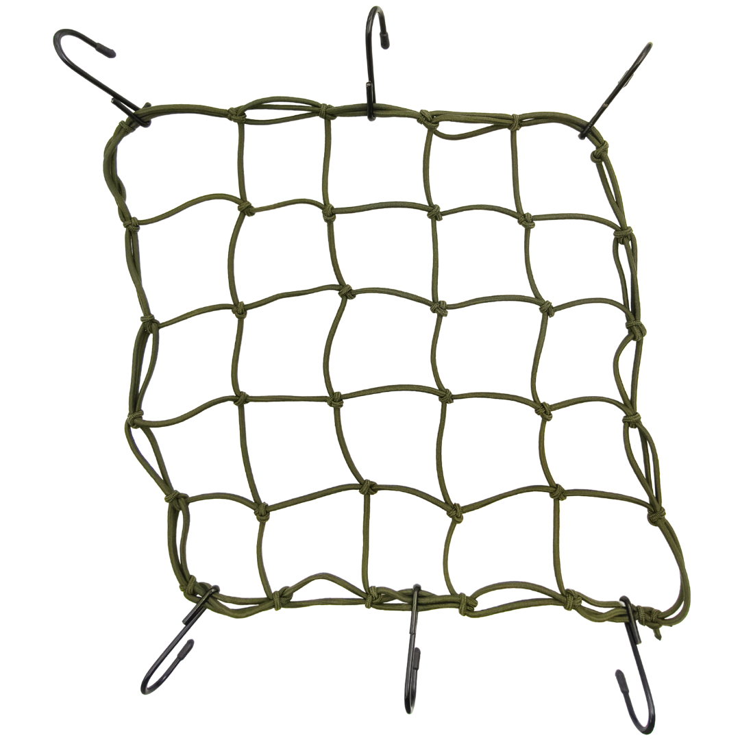 ONIPAX 15"x 15" High Elastic Bungee Cargo Net with 6 Hooks for Bicycle Motorcycle