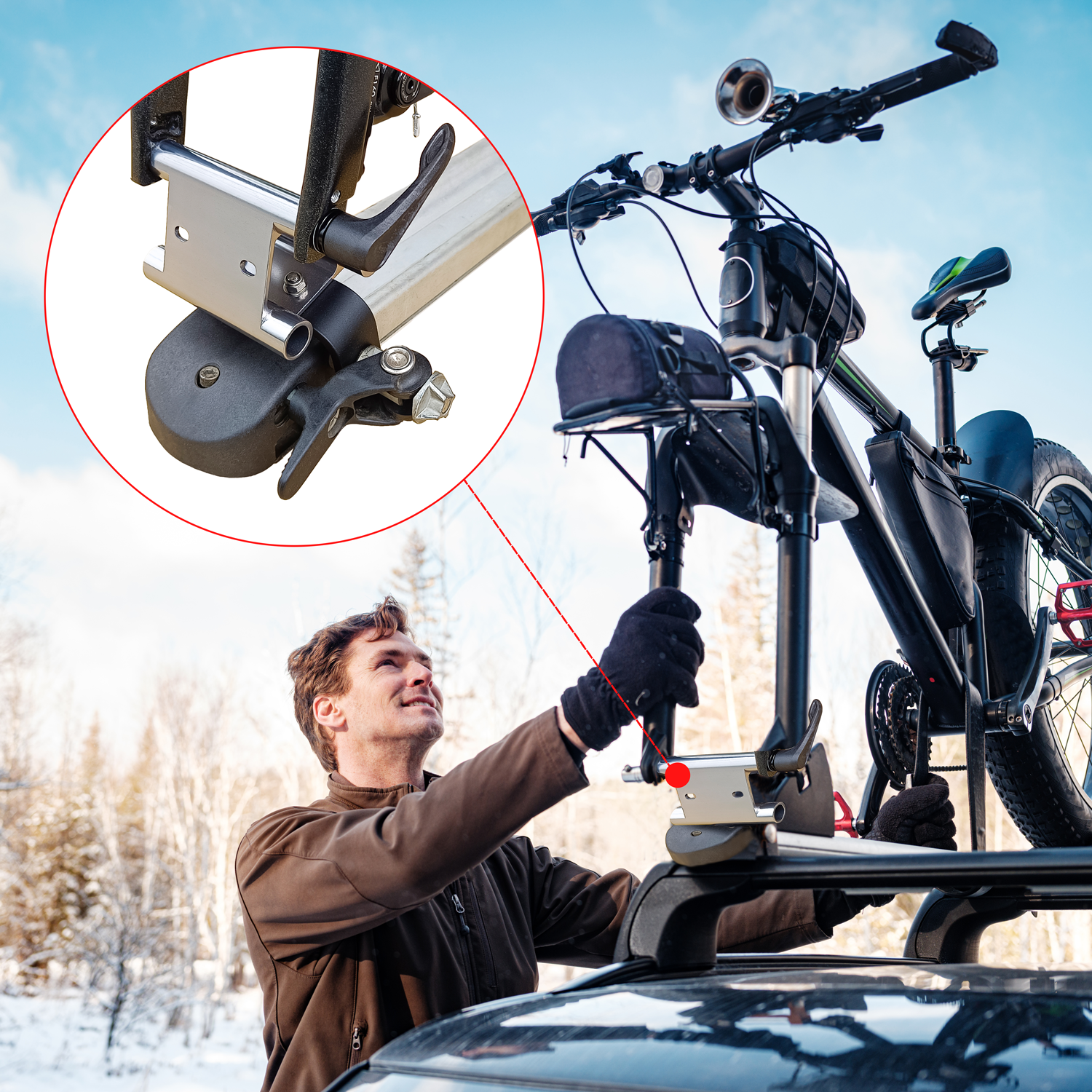 ONIPAX Triangle Bike Fork Mount Hitch Rack Adapter