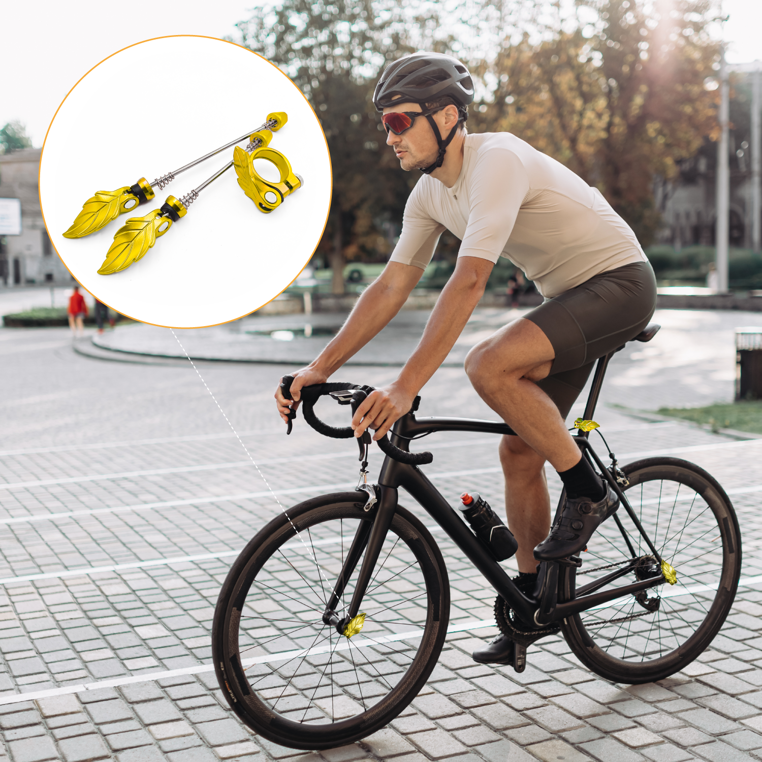 ONIPAX Leaf Bicycle Wheel Hub Front and Rear Quick Release Skewer