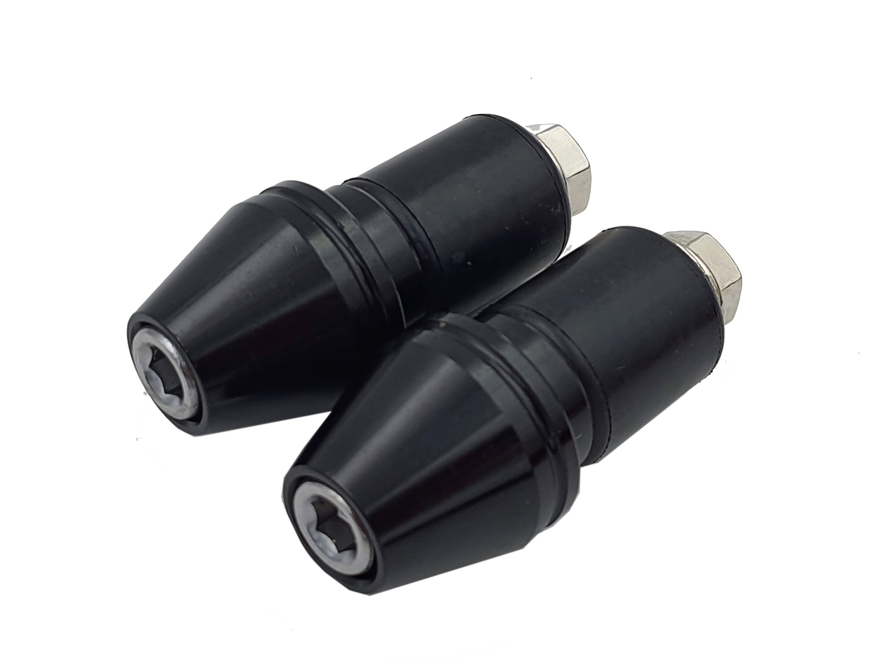 ONIPAX 2pcs Tone Handle Bar End Plugs (Silver/Black)