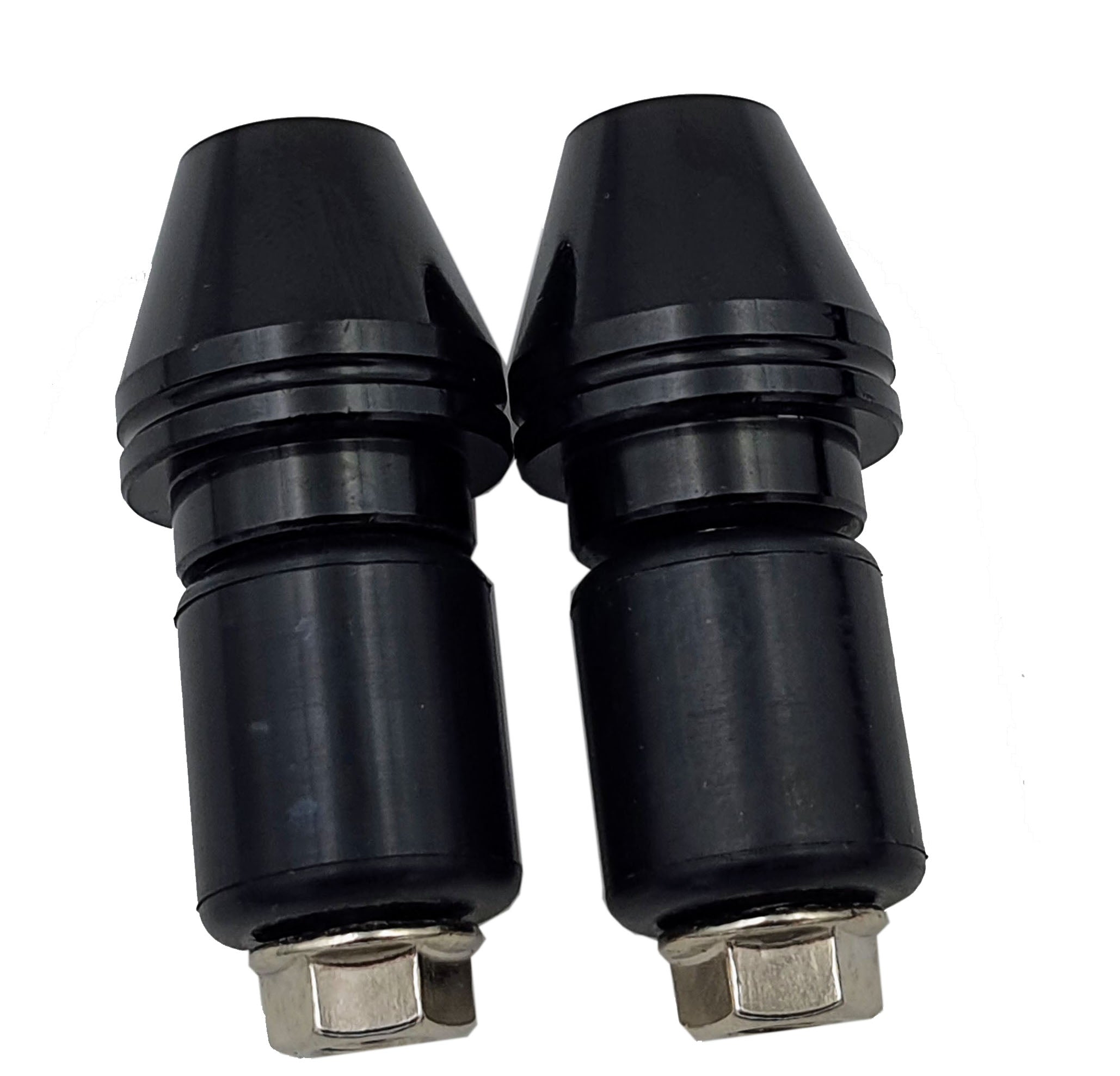 ONIPAX 2pcs Tone Handle Bar End Plugs (Silver/Black)
