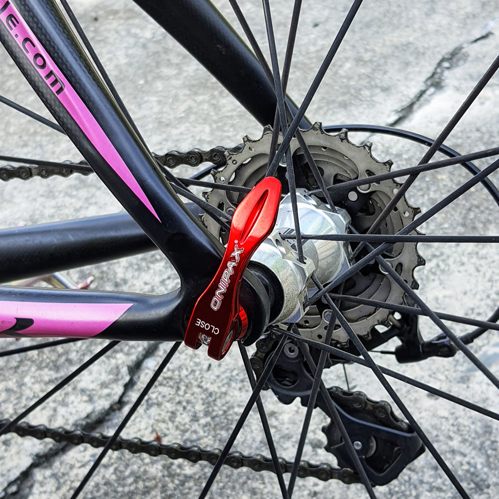 ONIPAX Quick Release SKEWERS RED/Black MTB Road Bicycle 1 Set