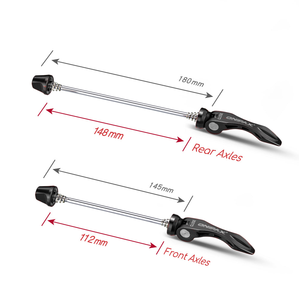 ONIPAX Quick Release SKEWERS RED/Black MTB Road Bicycle 1 Set