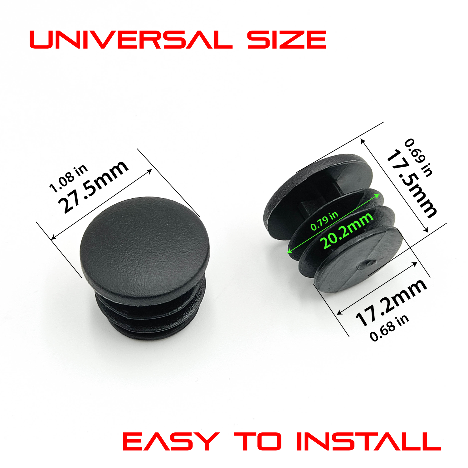 ONIPAX Plastic Handle Bar End Plugs 12pcs Caps for MTB Road Bicycle