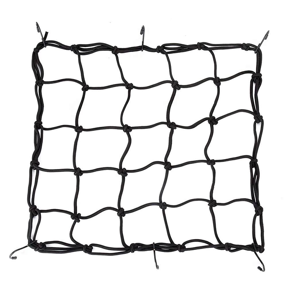 ONIPAX 15"x 15" High Elastic Bungee Cargo Net with 6 Hooks for Bicycle Motorcycle