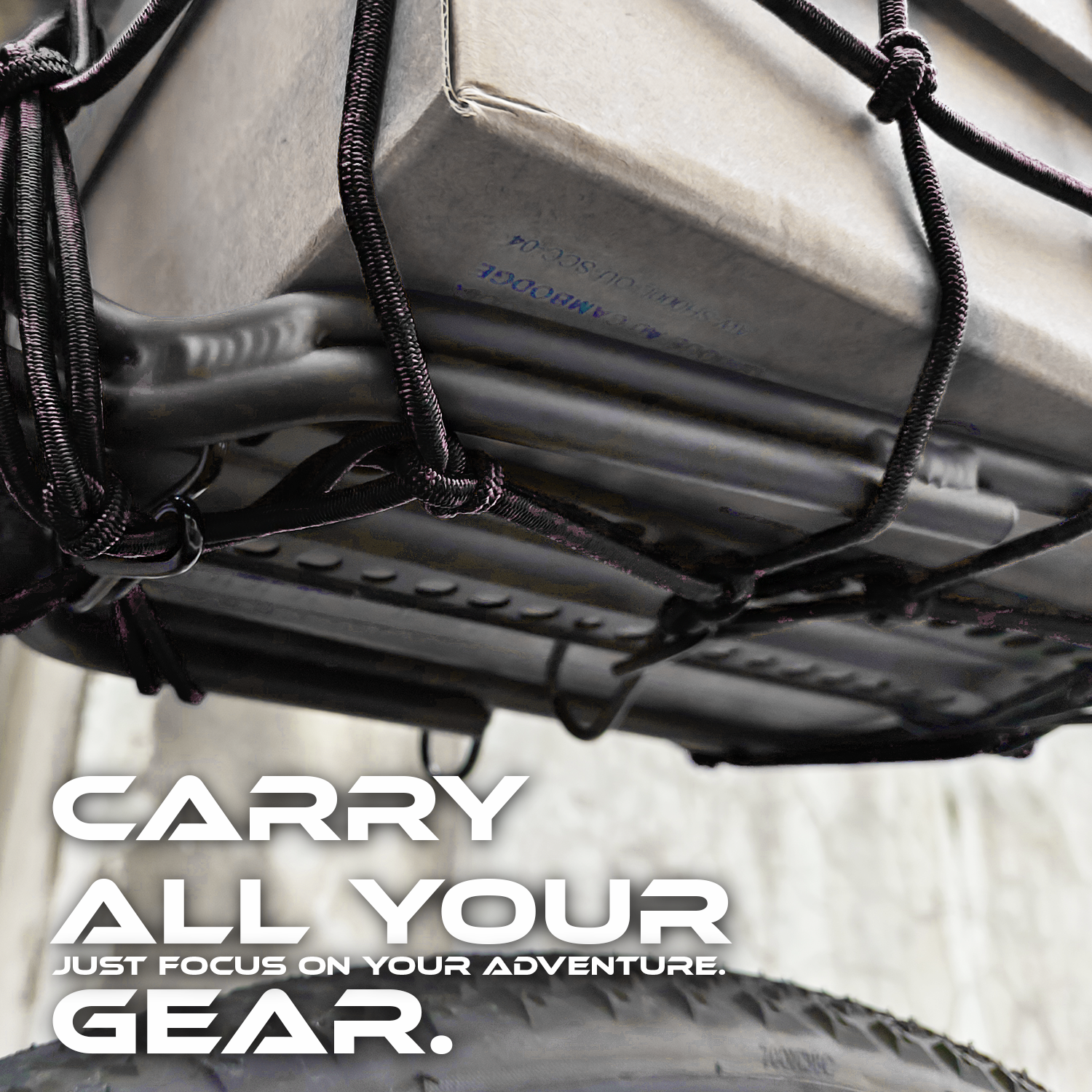 ONIPAX 15"x 15" High Elastic Bungee Cargo Net with 6 Hooks for Bicycle Motorcycle