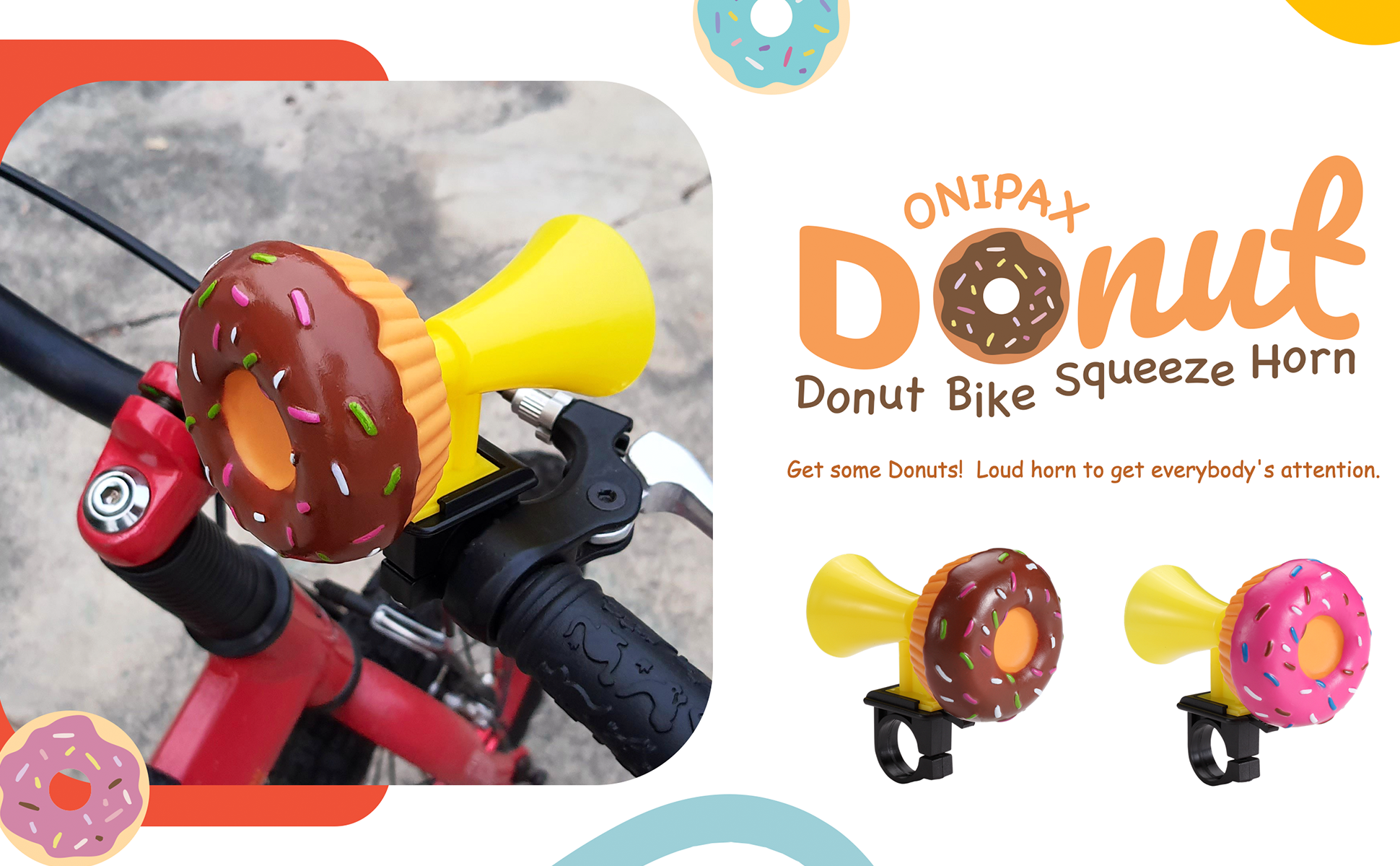 ONIPAX Donut Bike Squeeze Horn