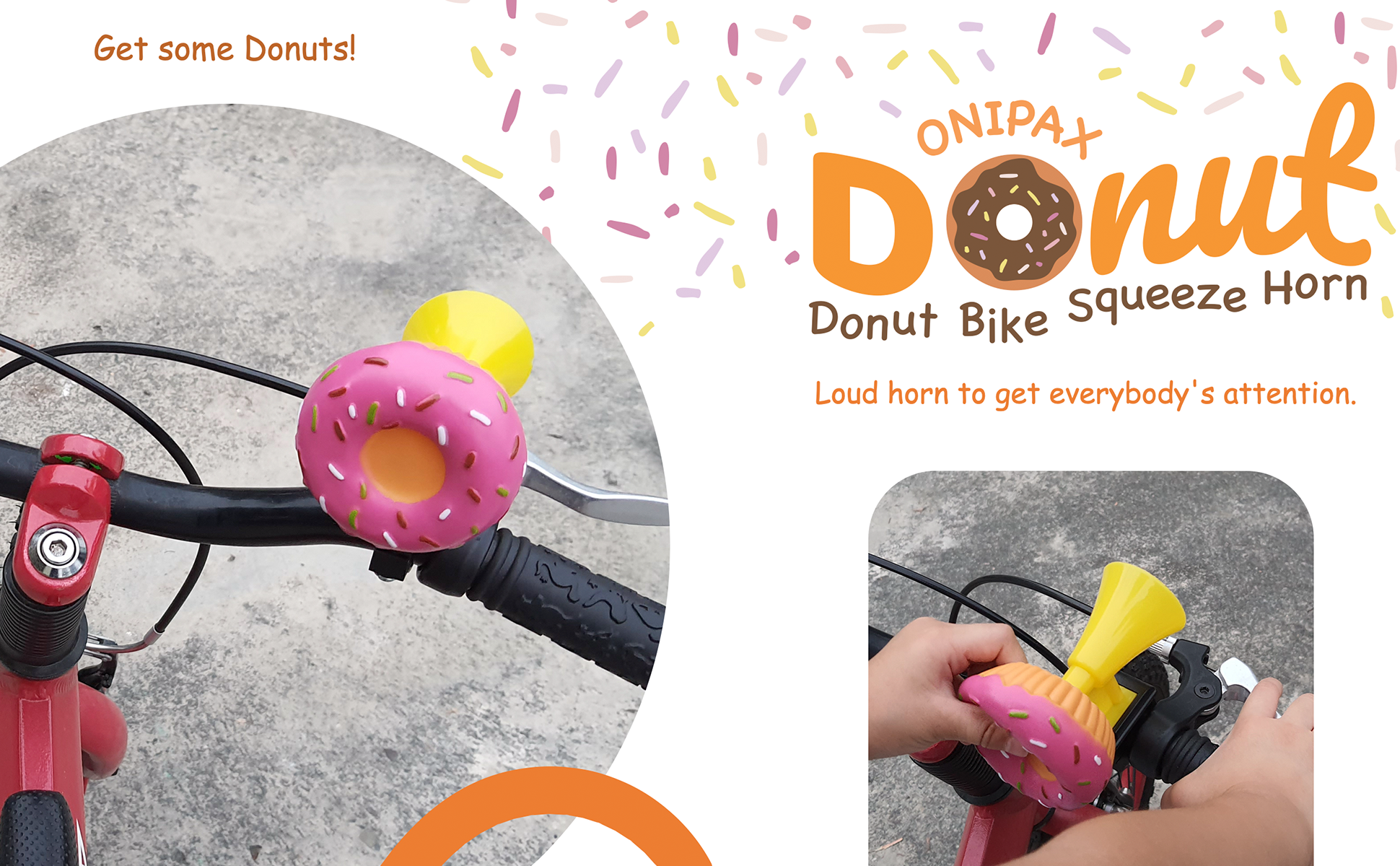 ONIPAX Donut Bike Squeeze Horn