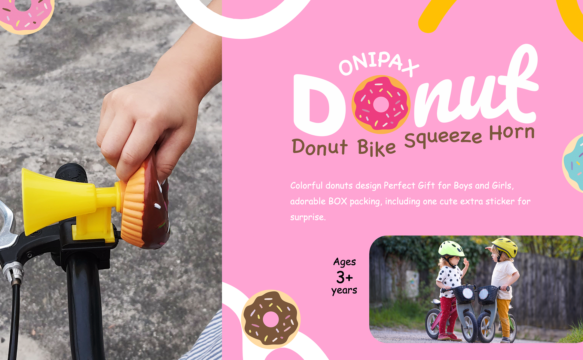 ONIPAX Donut Bike Squeeze Horn