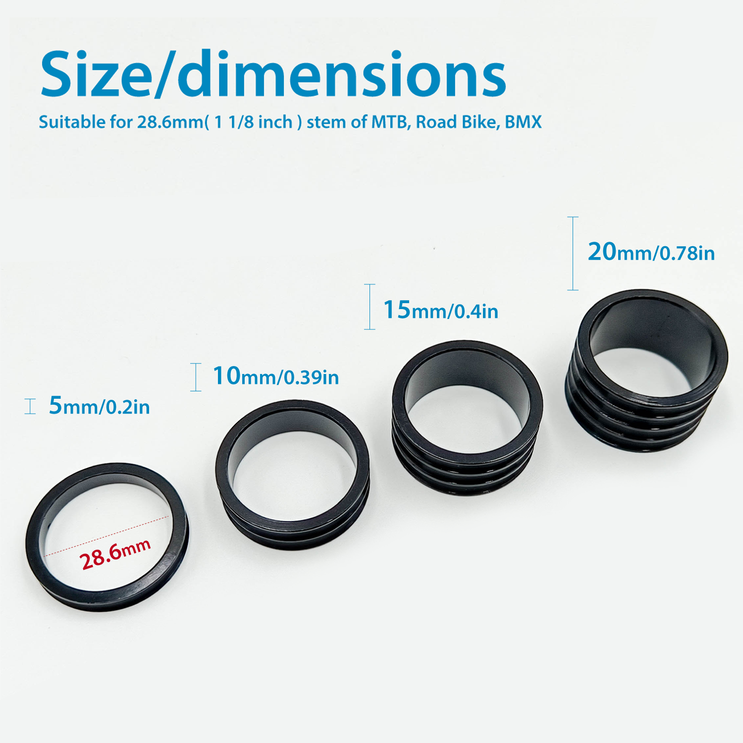 ONIPAX Lightweight Headset Stem Spacers