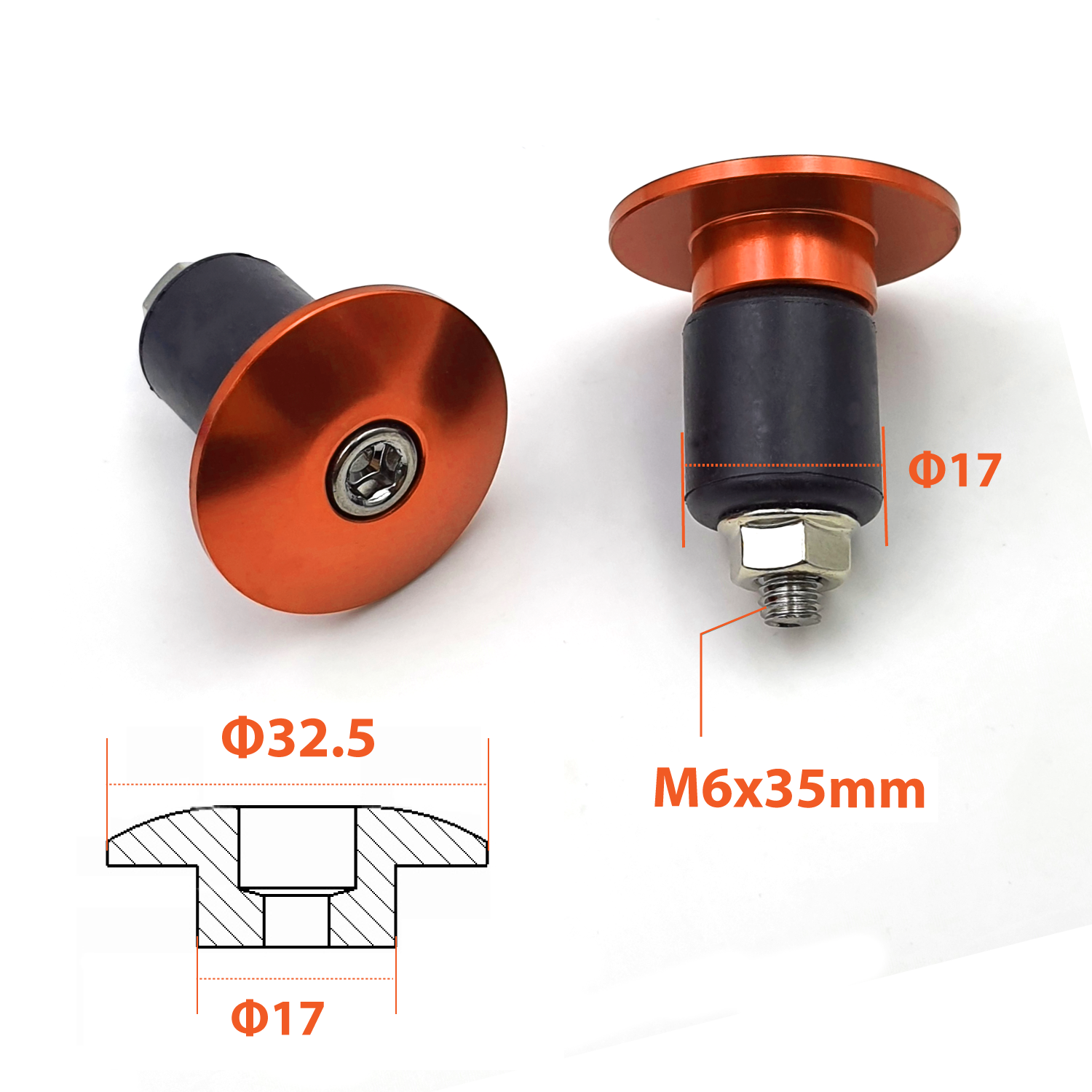 ONIPAX 2pcs Handle Bar End Plugs