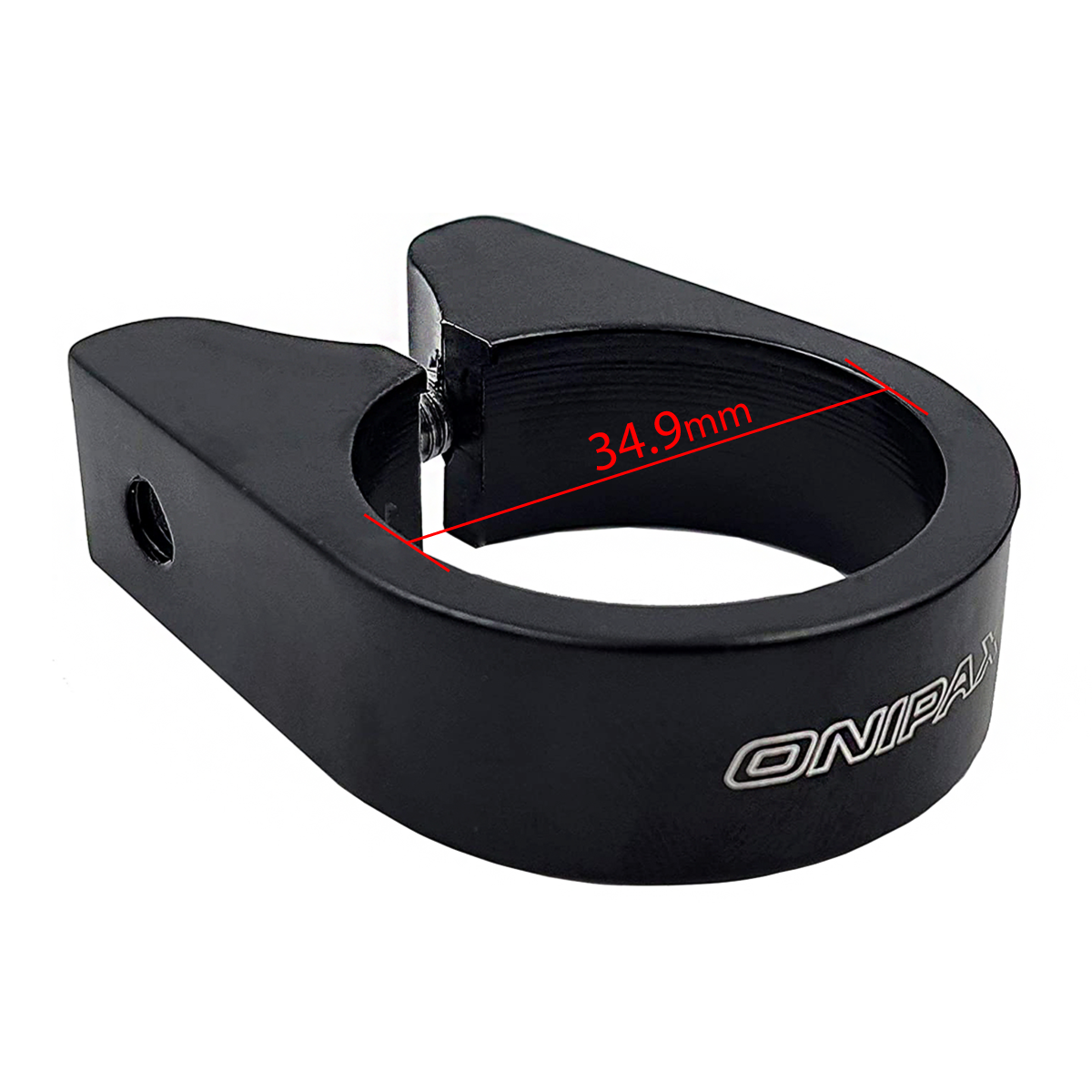 ONIPAX Bicycle Seat Post Clamp Aluminum Alloy 31.8MM/34.9MM Black