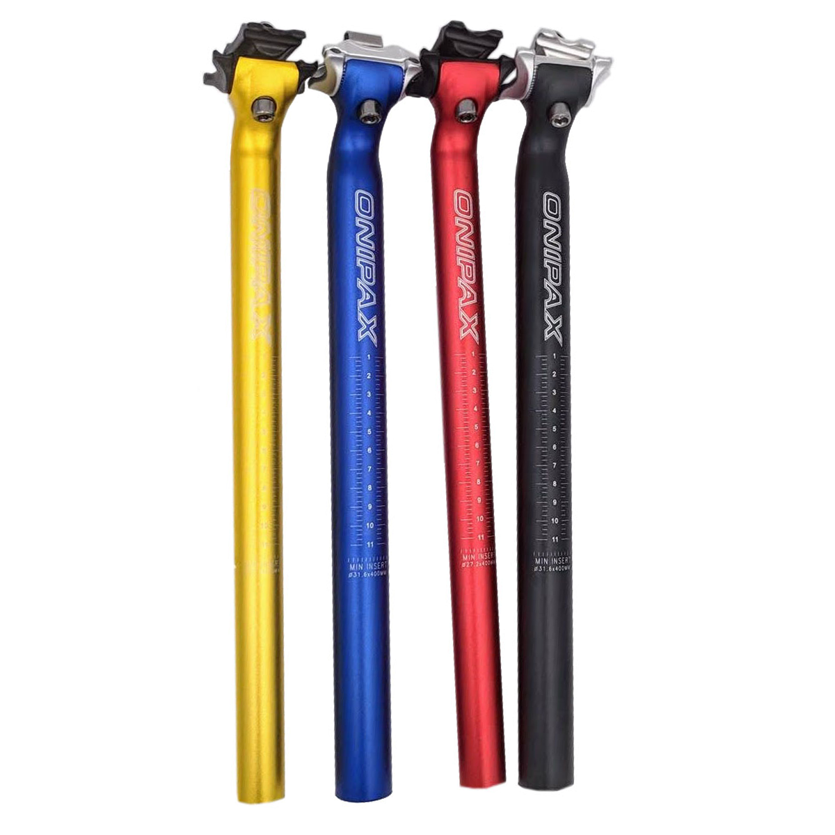 ONIPAX Forged Aluminum Seatpost 400mm 31.6mm Black/Red/Blue/Gold.