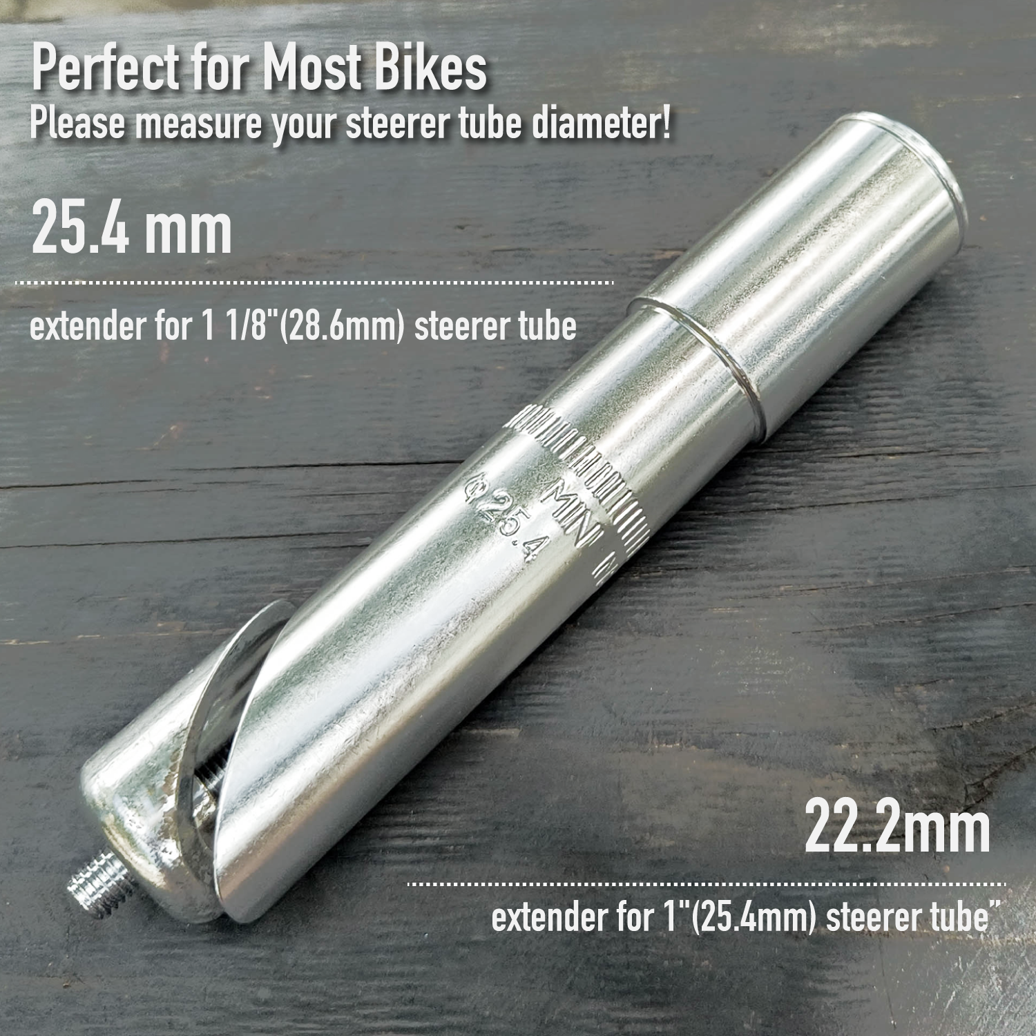 ONIPAX Bike Stem Quill Adapter 22.2mm / 25.4 mm