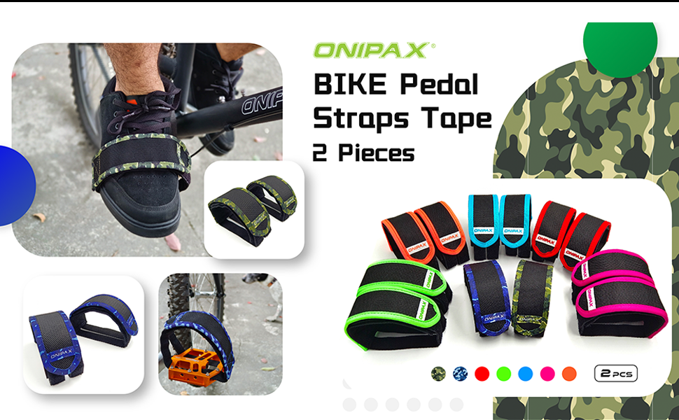 ONIPAX 1 Pairs Bike Pedal Straps Toe Clips Straps for Fixed Gear