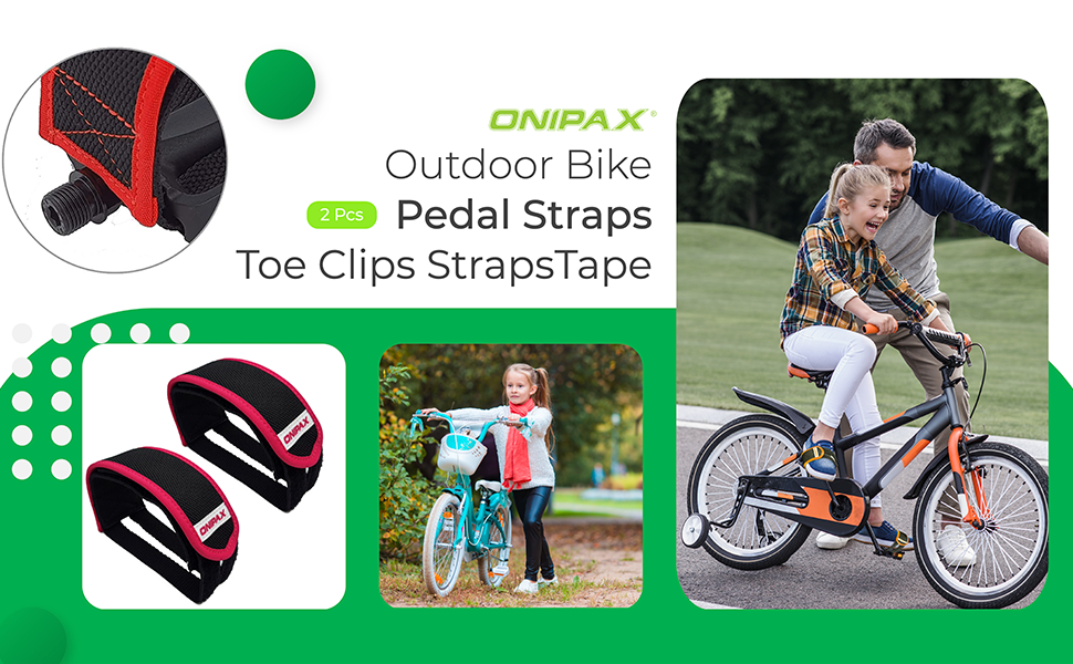 ONIPAX 1 Pairs Bike Pedal Straps Toe Clips Straps for Fixed Gear