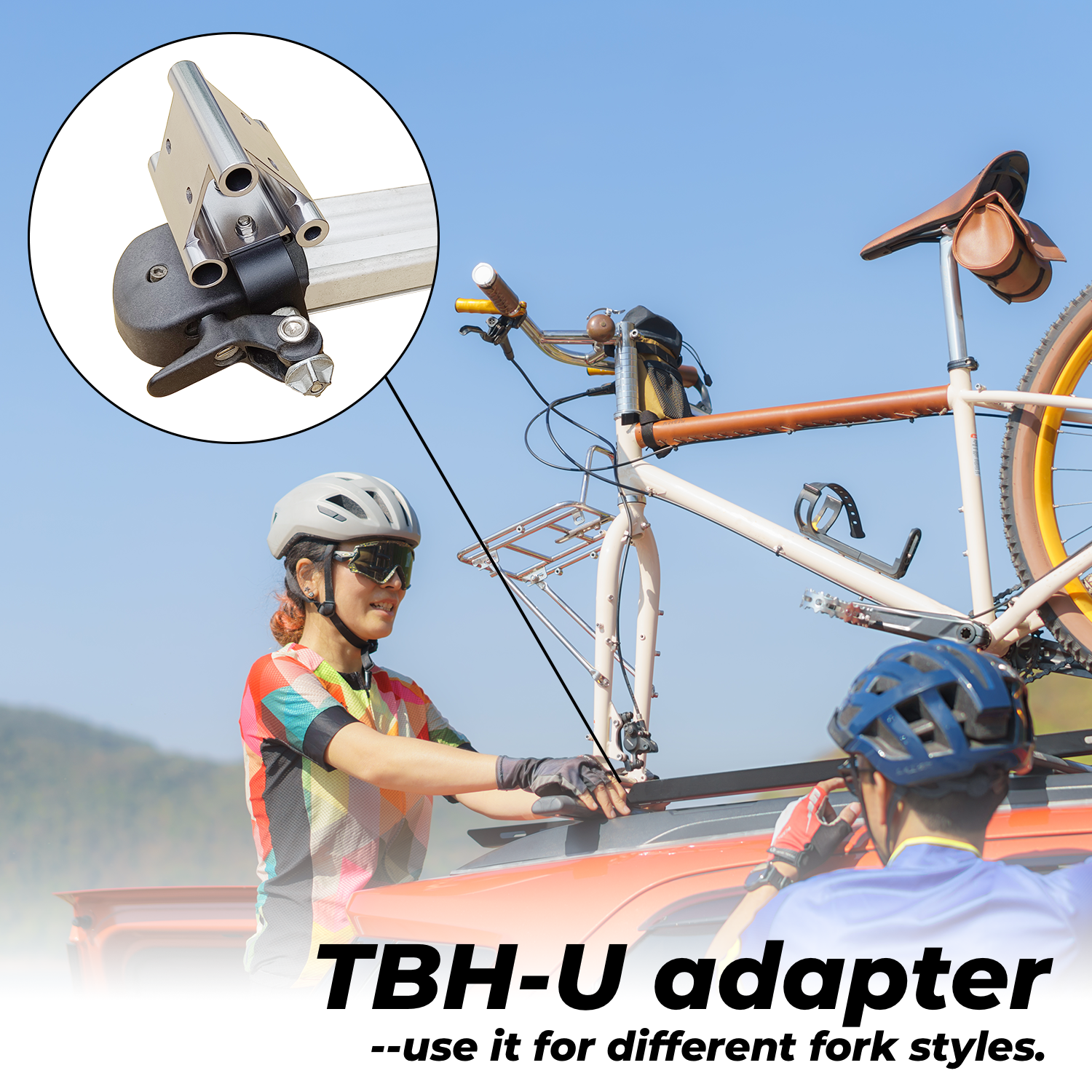 ONIPAX Triangle Bike Fork Mount Hitch Rack Adapter