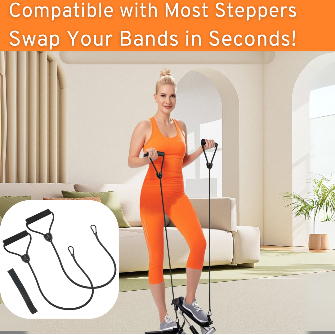 ONIPAX Stepper Resistance Bands with Handles, Strength Training Set