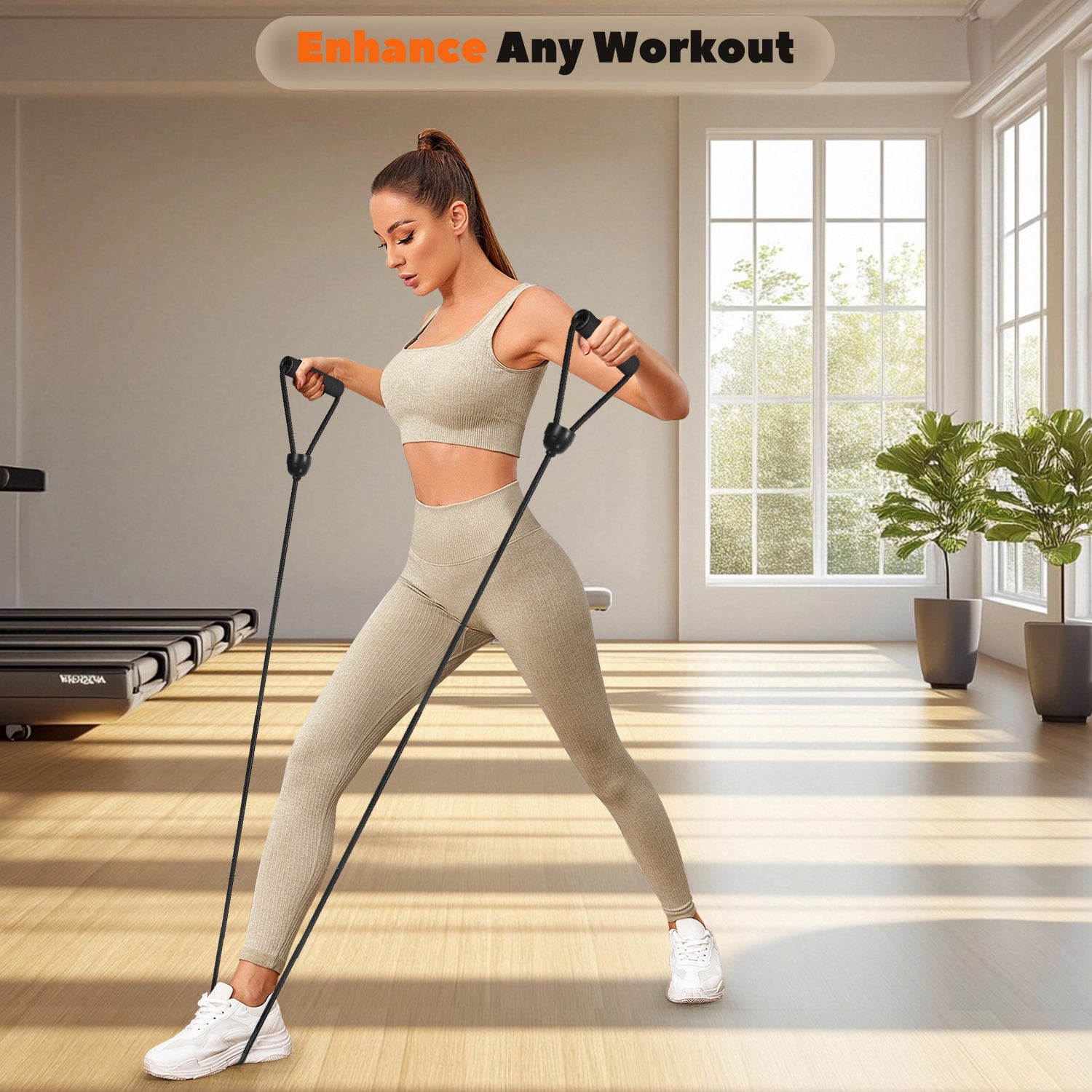 ONIPAX Stepper Resistance Bands with Handles, Strength Training Set