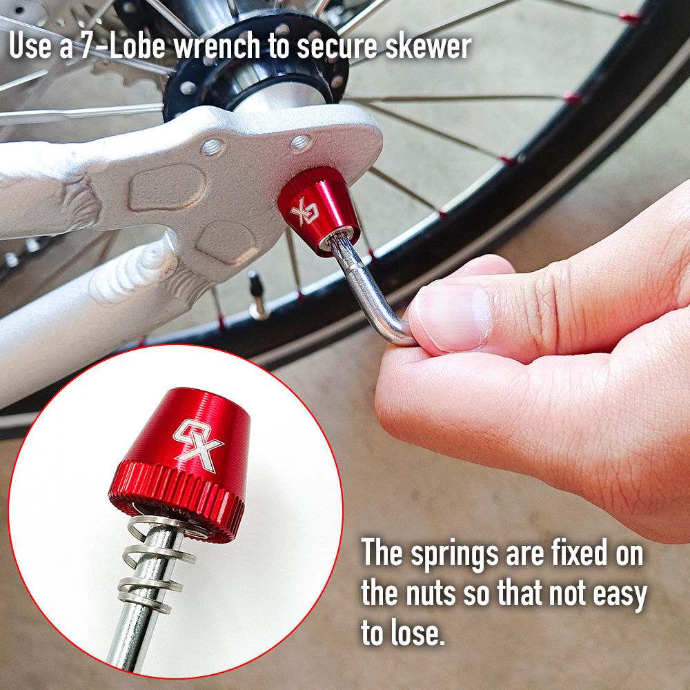 ONIPAX Anti-Theft Locking Skewer 7 Lobe Bicycle Wheel Hub