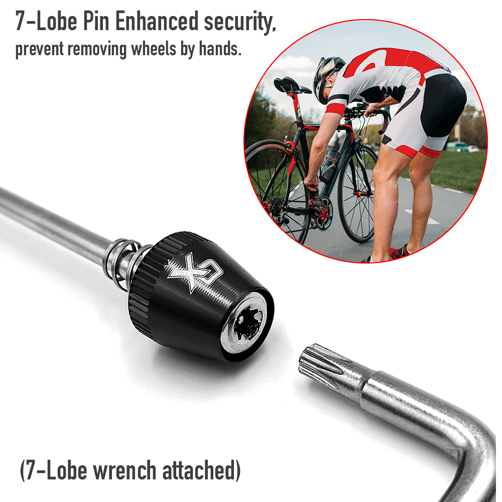 ONIPAX Anti-Theft Locking Skewer 7 Lobe Bicycle Wheel Hub