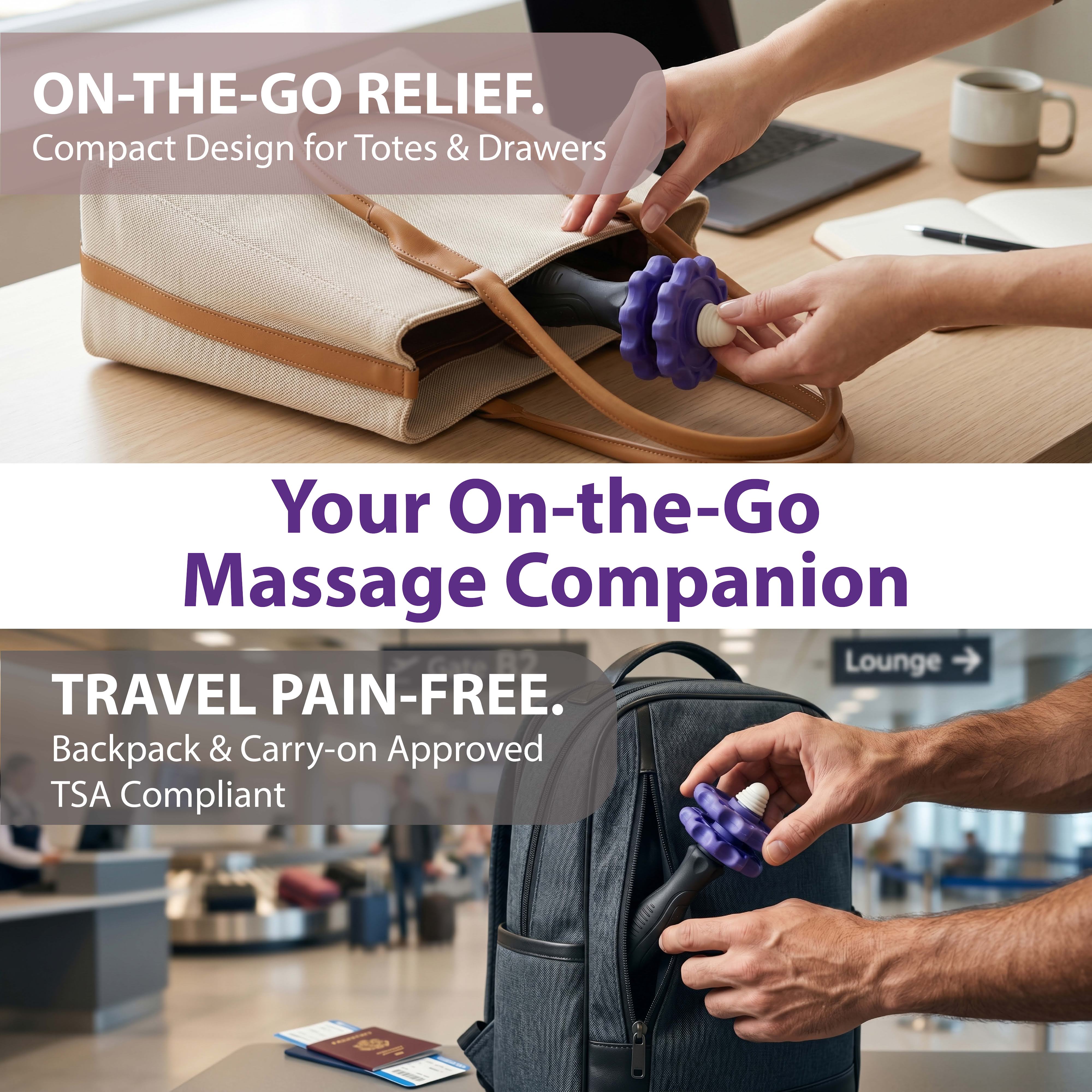 3-in-1 Muscle Roller Stick - Adjustable Deep Tissue Massage Tool | 8-Gear Adjustable, POM Core, Portable for Neck, Back & Calf Relief - Ideal for Post-Workout Recovery & Muscle Tension Relief