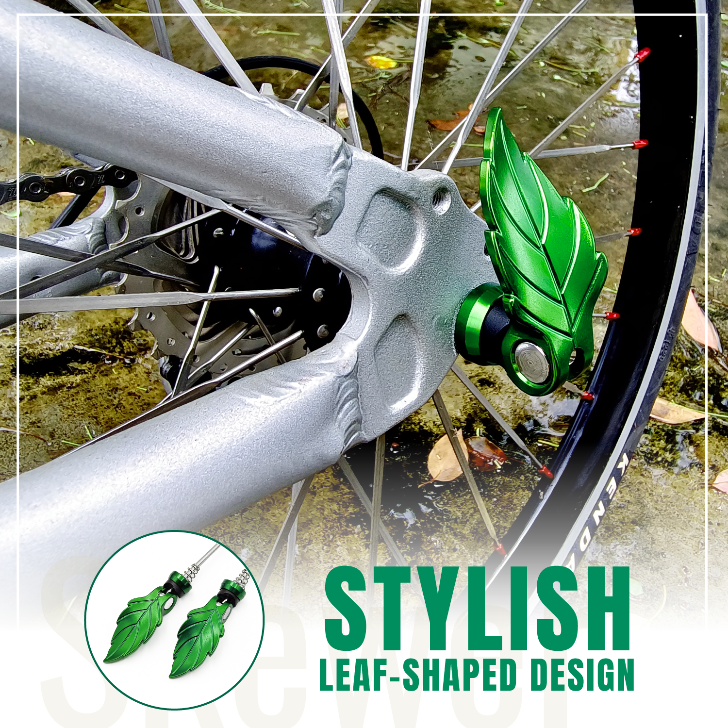ONIPAX Leaf Bicycle Wheel Hub Front and Rear Quick Release Skewer
