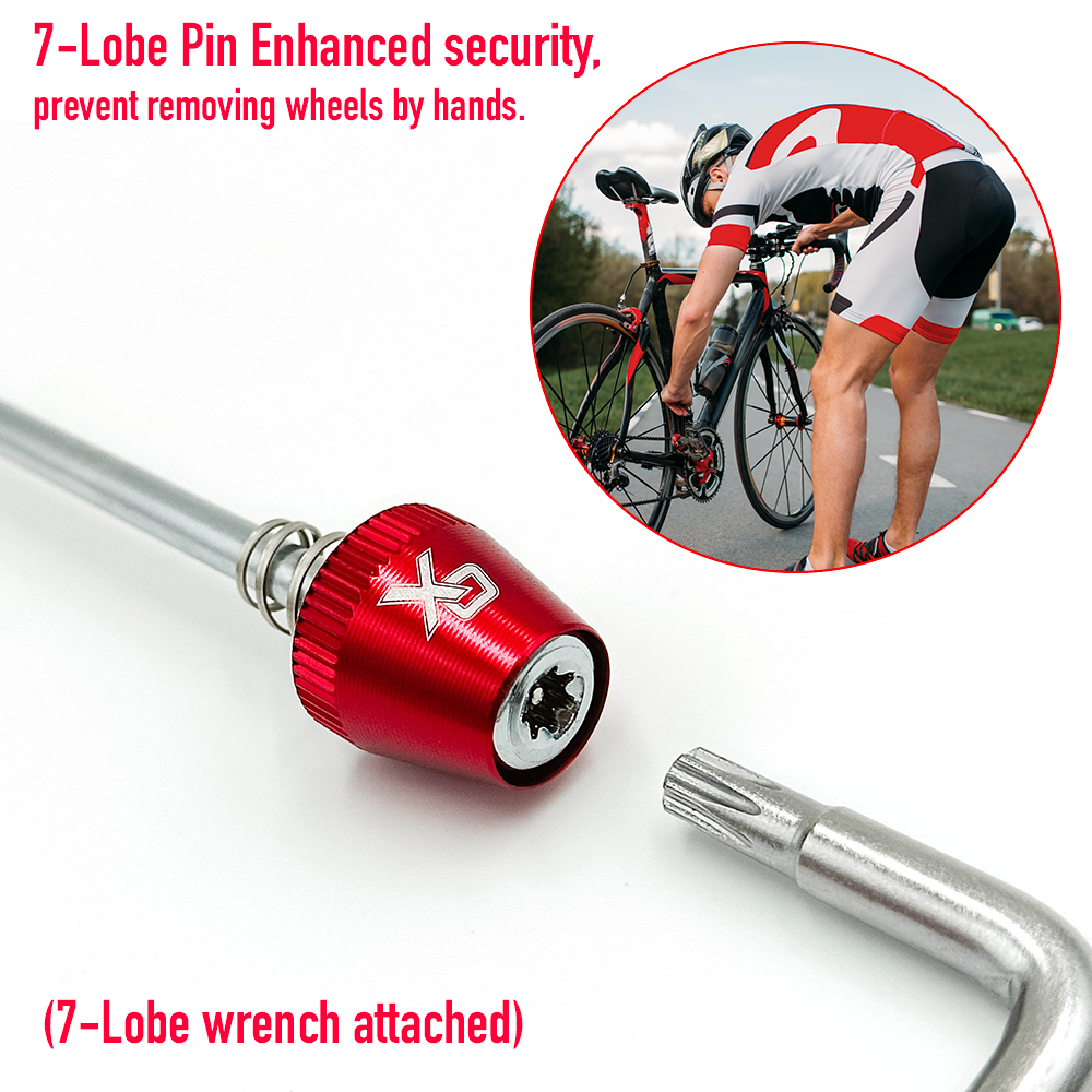 ONIPAX Anti-Theft Locking Skewer 7 Lobe Bicycle Wheel Hub