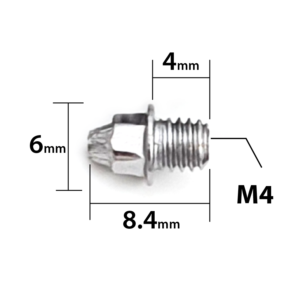 Onipax Bike Pedal Bolts Screw M4 X 7mm 40 pcs/Bag With 1 Wrench, Red