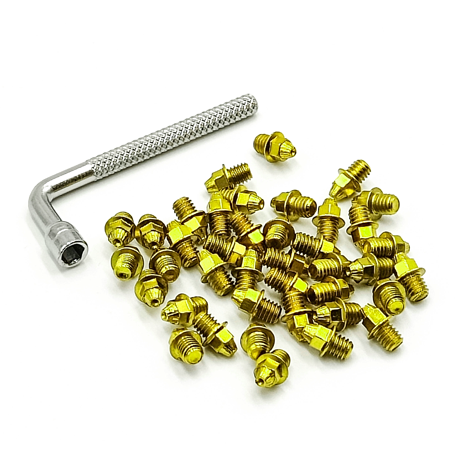bicycle pedal screw ONIPAX Bike Pedal Bolts Screw M4 x 7mm 40 pcs/Bag with 1 Wrench (Silve – Onipaxbiketw